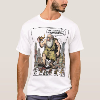巨人のディオゲネス、人間を探す Tシャツ