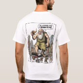 巨人のディオゲネス、人間を探す Tシャツ (裏面)