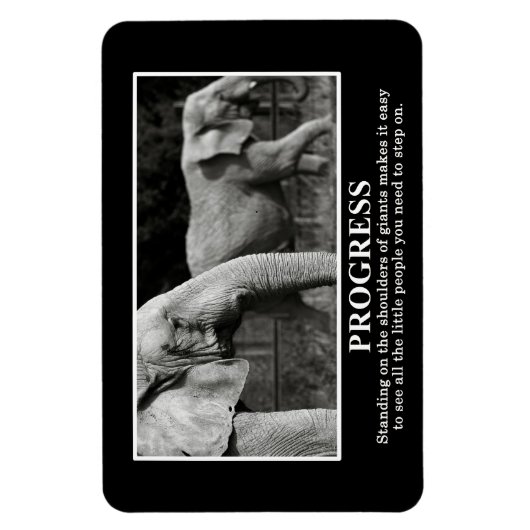 巨人の肩に立つことで進む マグネット (縦)