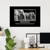 巨人の肩に立つことによる進歩XL ポスター (ホームオフィス)