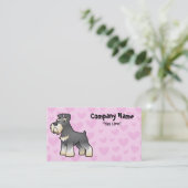 巨人または標準的でかミニチュア・シュナウツァー愛 名刺 (スタンド正面)