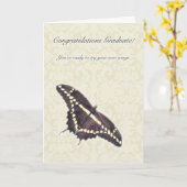 巨人アゲハチョウ大学院祝いカード カード (黄色い花)