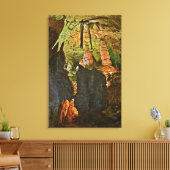 巨人ホールの鍾乳石と鍾乳石 キャンバスプリント (インサイチュ (リビング))