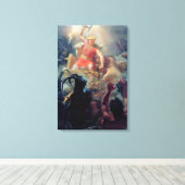 巨人モーテン・ウィンゲとのトールの戦い キャンバスプリント (インサイチュ (ウッドフロア))