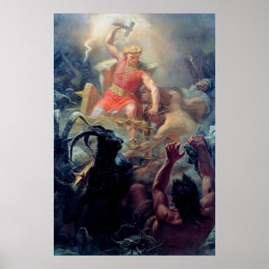 巨人モーテン・ウィンゲとのトールの戦い ポスター (正面)