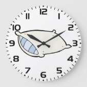 巨人漫画の枕 ラージ壁時計 (正面)