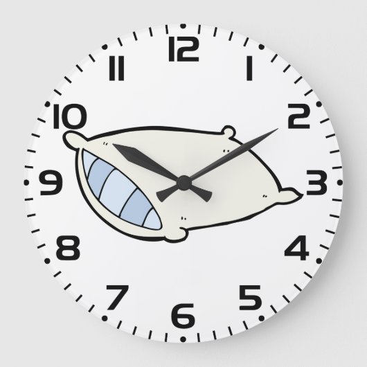 巨人漫画の枕 ラージ壁時計 (正面)