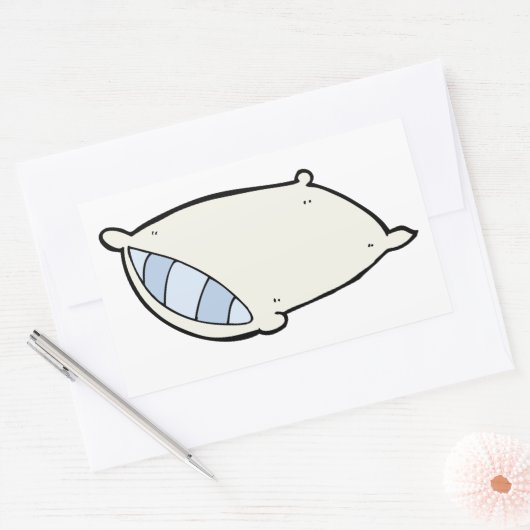 巨人漫画の枕 長方形シール (封筒)