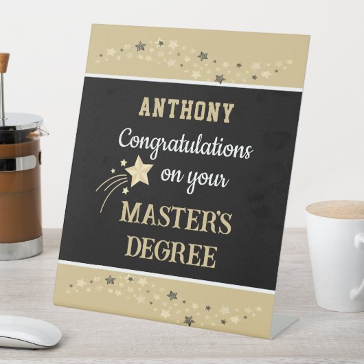 巨匠の学位のおめでとうカスタムカード 台座サイン (インサイチュ)