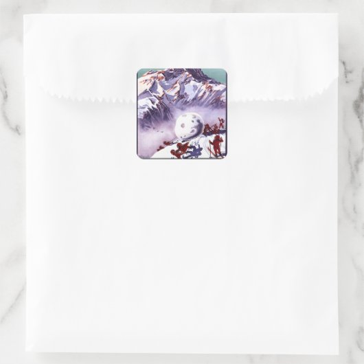 巨大いけな雪だるま式ポスター作成格言 スクエアシール (バッグ)