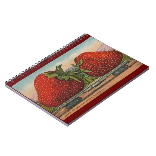 巨大いちご アンティーク フルーツ ファン ノートブック (左側)