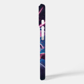 巨大おもしろいな猫と恐竜の宇宙 Case-Mate iPhoneケース (裏面 / 左)