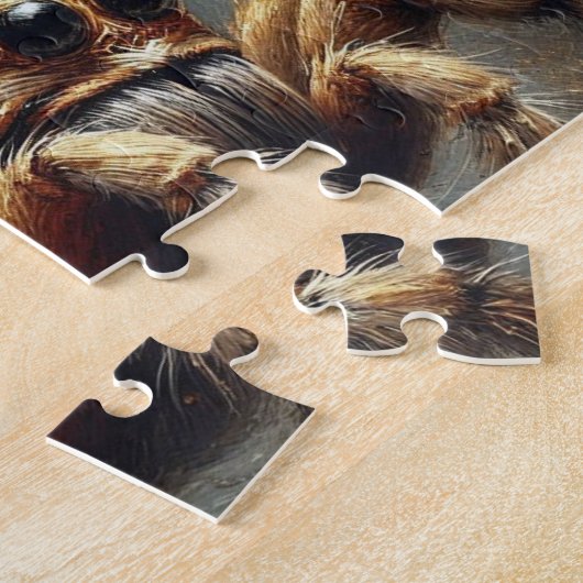 巨大おもしろいクモに乗る愛らしいハムスター ジグソーパズル (側面)