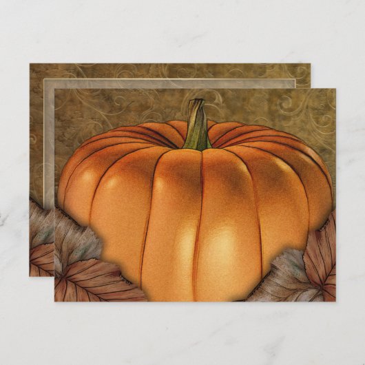 巨大かぼちゃ葉書 ポストカード (正面/裏面)