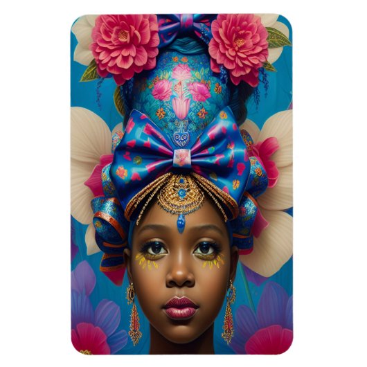 巨大かわいらしな弓帽子をかぶった王女 マグネット (縦)