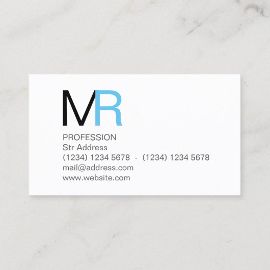 巨大で大きい大文字カバー 名刺 (裏面)