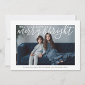 巨大で明るいメリーの写真 – パステルブルー シーズンカード (正面)