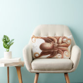 巨大で赤いイカかタコ航海のなテーマの腰神経のPlw ランバークッション (椅子)