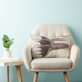 巨大で赤いイカまたはタコの航海のなテーマの枕 ランバークッション (椅子)