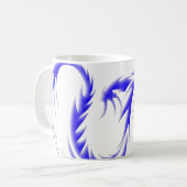 巨大で青いドラゴン コーヒーマグカップ (正面左)