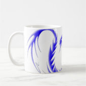 巨大で青いドラゴン コーヒーマグカップ (左)