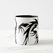 巨大で黒いドラゴン ツートーンマグカップ (中央)