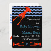 巨大なイカのベビーシャワーの招待状 招待状 (正面/裏面)