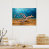 巨大なイカ ポスター (キッチン)