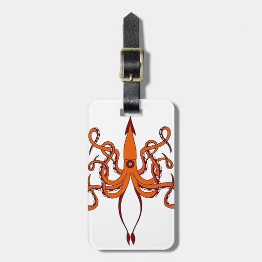 巨大なイカ ラゲッジタグ (正面縦)