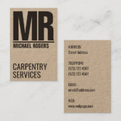 巨大なイニシャルはっきりしたなカバー傑出 名刺 (正面/裏面)