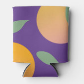 巨大なオレンジ紫色のパターン 缶クーラー (正面)