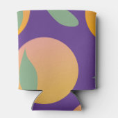 巨大なオレンジ紫色のパターン 缶クーラー (裏面)