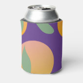 巨大なオレンジ紫色のパターン 缶クーラー (缶裏面)