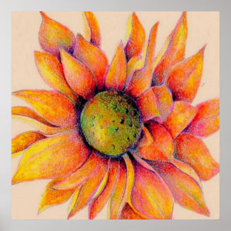 巨大なオレンジ色のママ ポスター