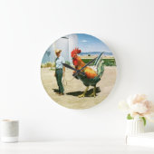 巨大なオンドリの時計 ラージ壁時計 (ホーム)