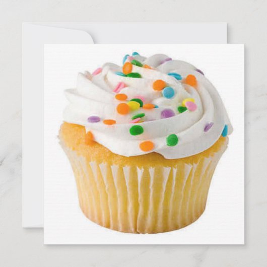 巨大なカップケーキが人気 招待状 (正面)