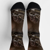 巨大なカバ愛を見つけるクルーの靴下 ソックス (上部)