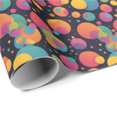巨大なカラフルなドット ラッピングペーパー (ロールコーナー)