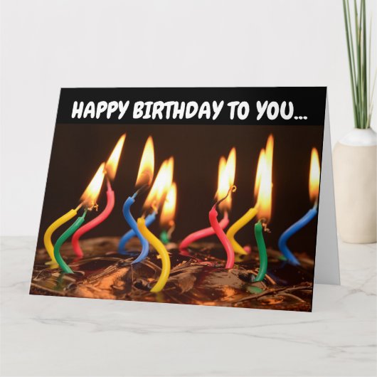 巨大なカード 誕生日ケーキ ろうそく カード (正面)