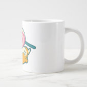 巨大なキャンディポップを持つコーギーの犬 ジャンボコーヒーマグカップ (右)