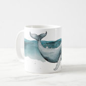 巨大なクジラ コーヒーマグカップ (正面左)