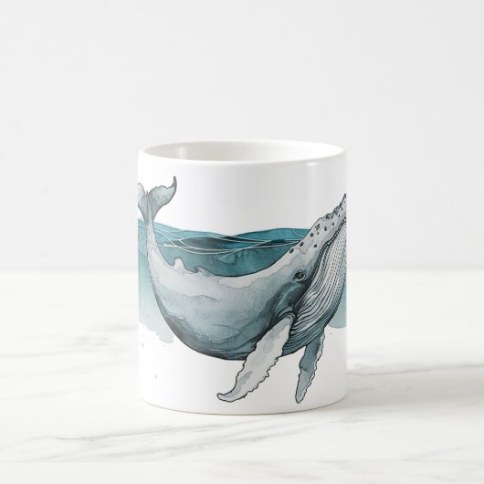 巨大なクジラ コーヒーマグカップ (中央)