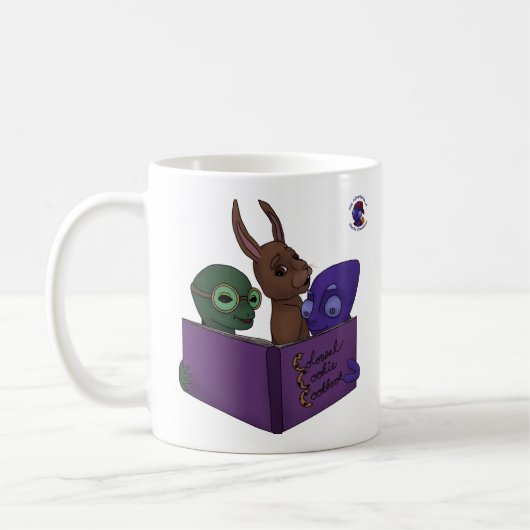 巨大なクッキーの料理書のマグ コーヒーマグカップ (左)