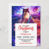 巨大なクリスマス猫 招待状 (正面)
