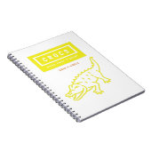 巨大なクロックス、クロコダイルTシャツデザイン ノートブック (右側)