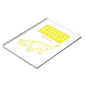 巨大なクロックス、クロコダイルTシャツデザイン ノートブック (左側)