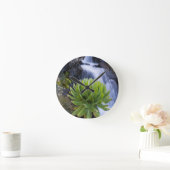 巨大なグラウンドセルまたはデンドロセネシオ2 ラウンド壁時計 (ホーム)