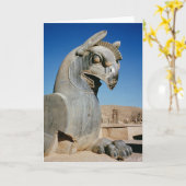 巨大なグリフィン、ペルシャ語、紀元前のc.516-465 カード (黄色い花)