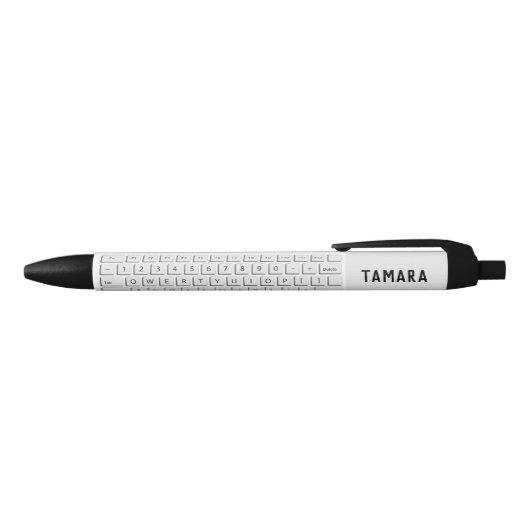 巨大なコンピューターキーボードQWERTY文字の珍品 黒ボールペン (トップ)