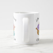 巨大なコーヒパーソナライズされたーマグのクロシェ ジャンボコーヒーマグカップ (裏面)